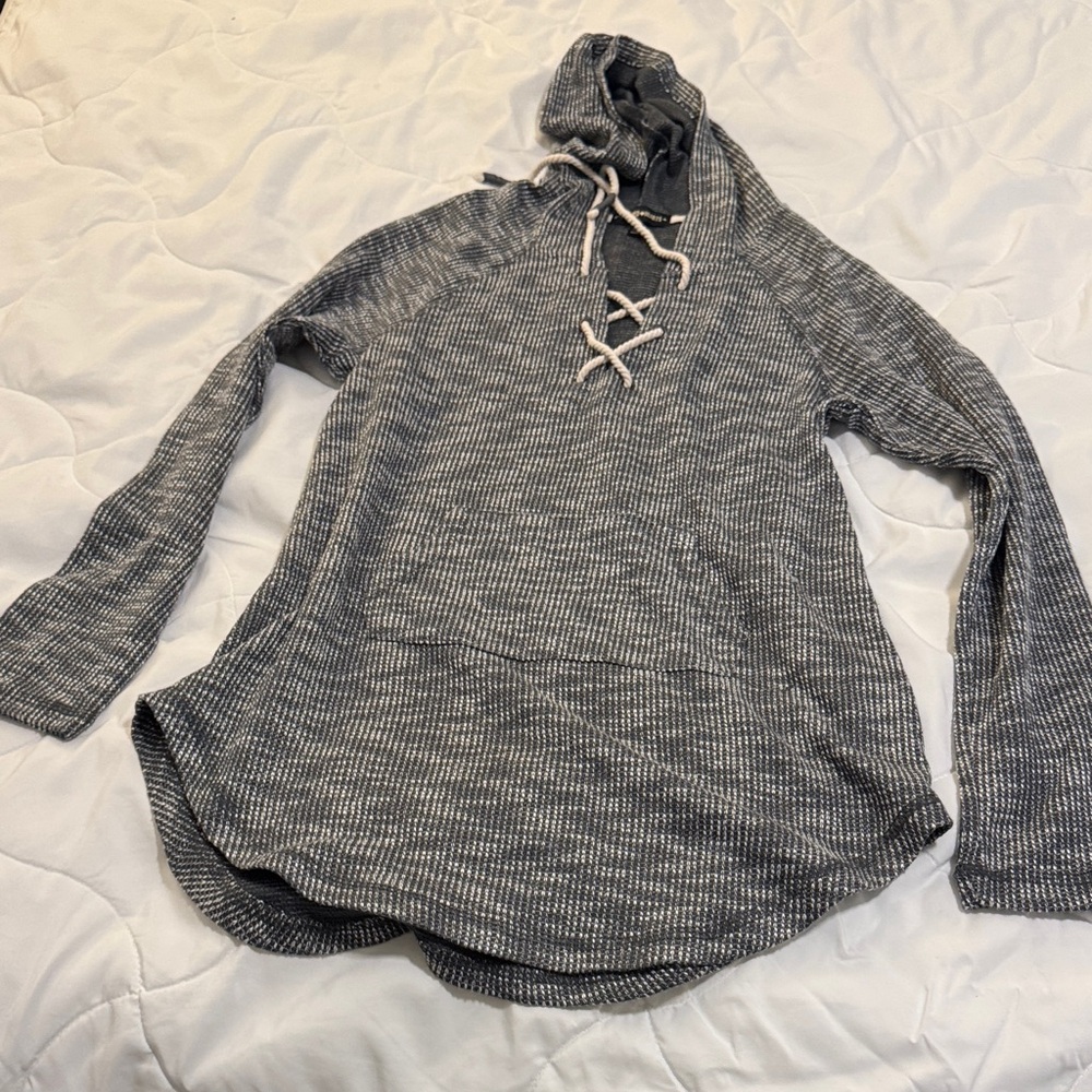 Derek Heart Gray Hooded Sweatshirt